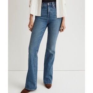 Madewell tall skinny flare 28t halving wash crease edition